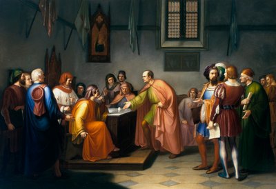 布鲁内莱斯基进行鸡蛋实验 作者 Giuseppe Fattori